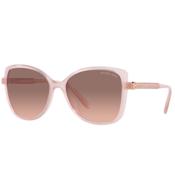 New in Case Original MICHAEL KORS Malta Sunglasses Butterfly Milky Pink MK 2181U - Picture 1 of 11